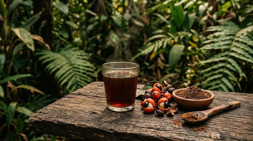 Guaraná-Pulver und -Samen als natürlicher Wachmacher